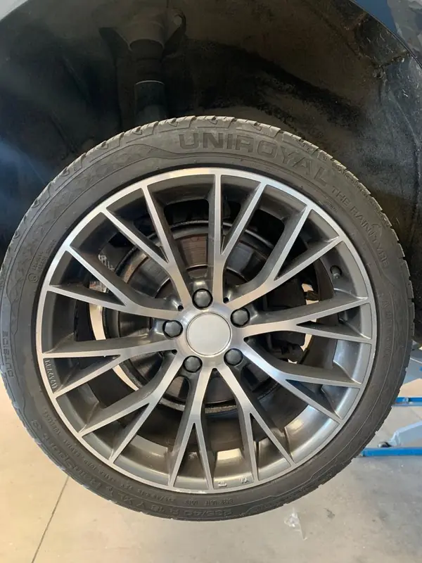 Cerchio BMW a razze sottili, diamantato e montato